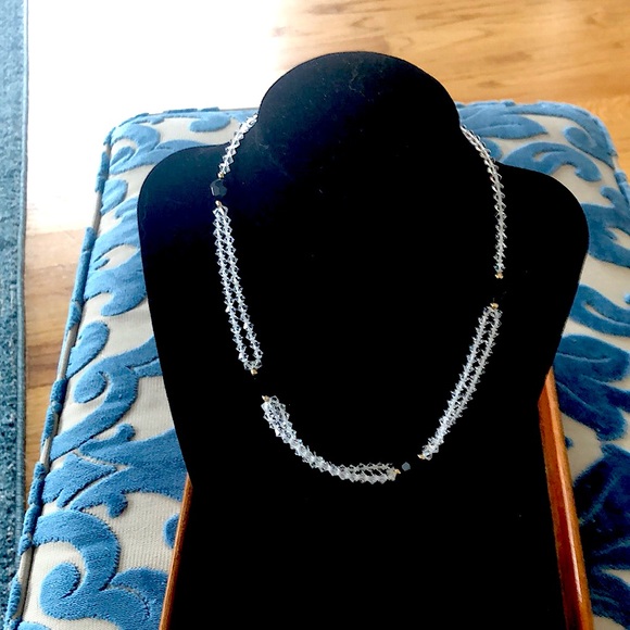 Vintage Jewelry - Sterling and Crystal Vintage Choker